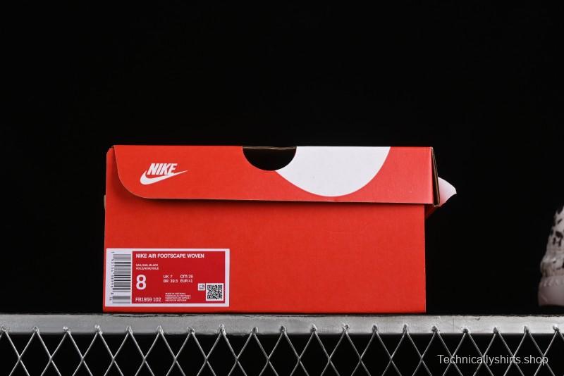 Nike Air Footscape Woven Asymmetrical Weave Slip-Resistant Low-Top Lifestyle Casual Shoes - FB1959-102