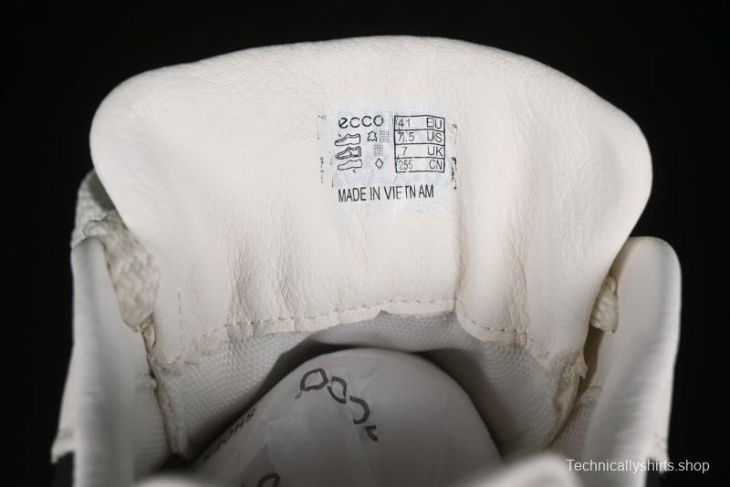 ECCO 2024 New Fashion Simple Versatile Genuine Leather White Sneakers - 61881301001