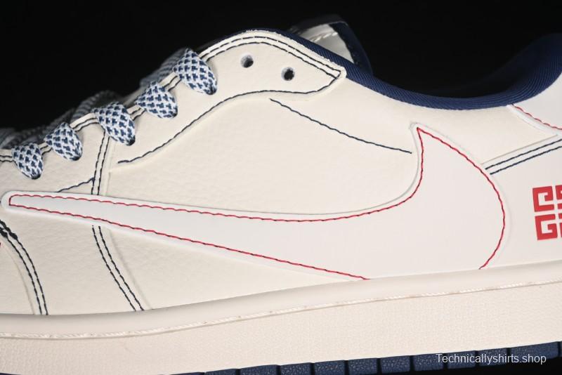 Nike Travis Scott x Fragment Design x Air Jordan 1 Low OG SP AJ1 Low-top Casual Sneakers - XY2688-115