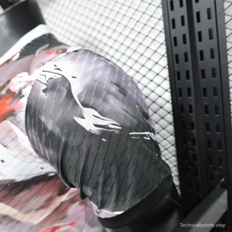 Player Version 2025 Japan National Team Black with One Piece Gear 5 Luffy Design Jersey