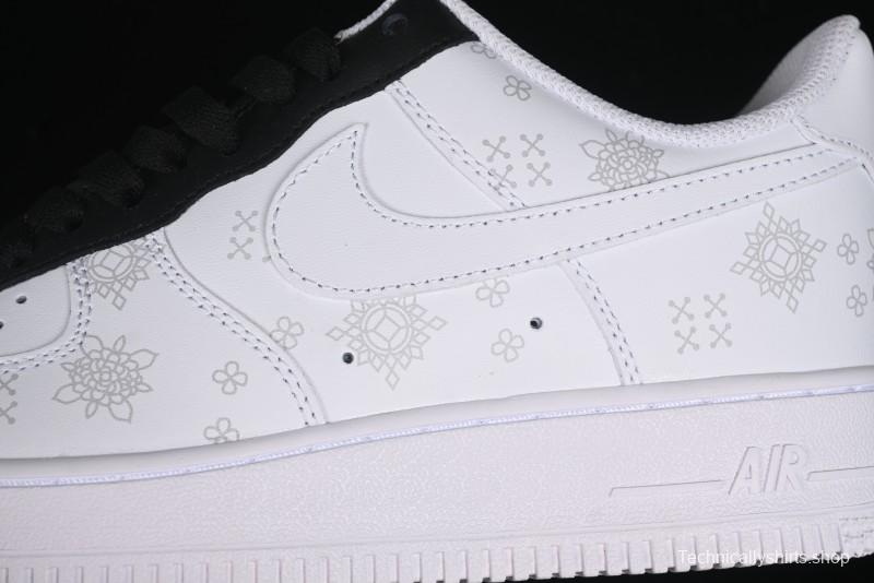 Nike Air Force 1 '07 Low Black Silk Chinese Style Casual Sneakers - ZH0316-036