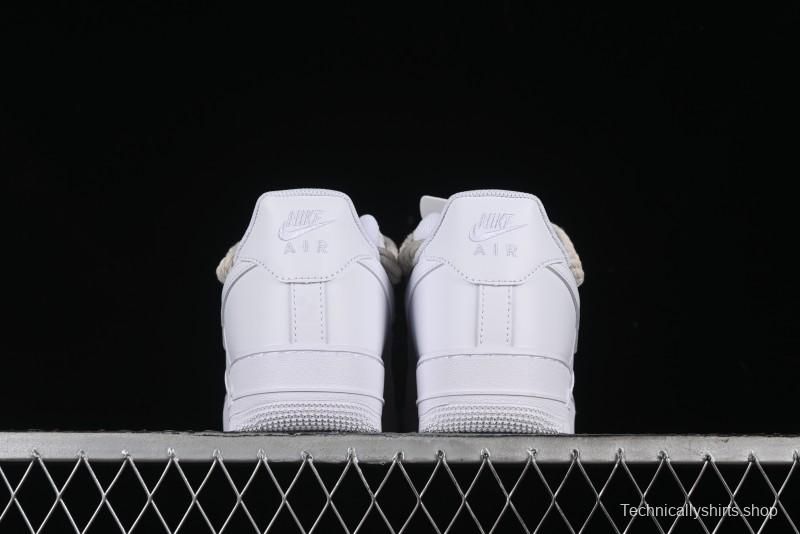 Nike Air Force 1 '07 Low White Deconstructed Casual Sneakers - CW2288-046