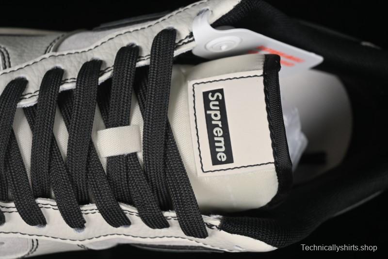 Nike Air Force 1 '07 Low Supreme Collaboration - Beige Grey Pigskin Low-Top Casual Sneakers - XZ6188-018