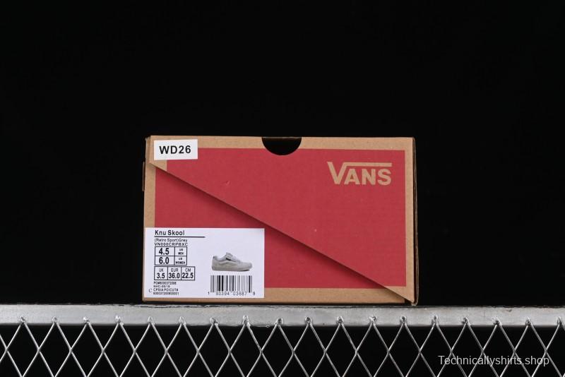 Vans Knu Skool Low Top Retro Casual Vulcanized Sneakers in Grey - VN000CRPBXC