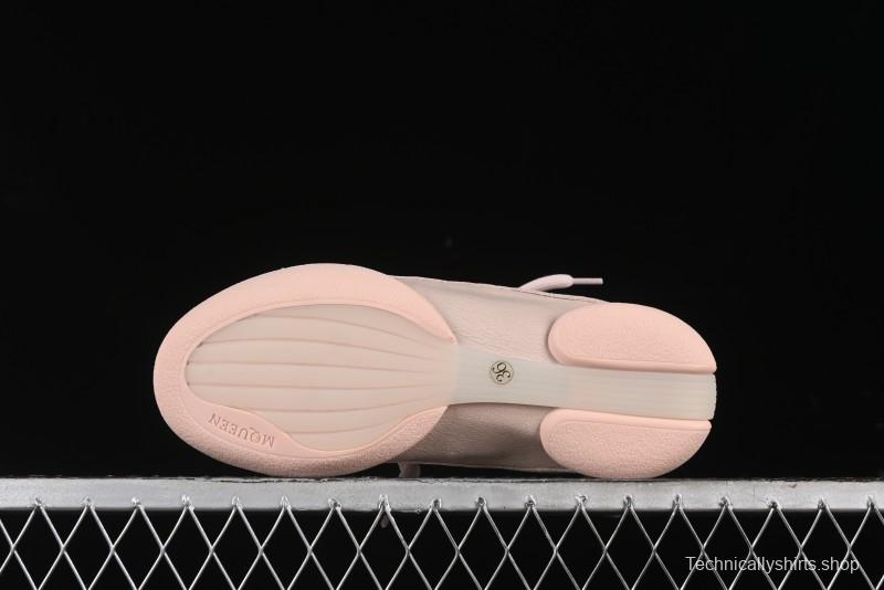 Alexander McQueen Flexion Retro Sneakers in Pink with Anatomical Design and Split Sole - 2024s