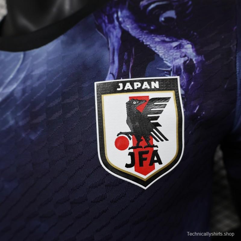 Player Version 2025 Japan NA ZHA Navy Blue with Dragon Jersey