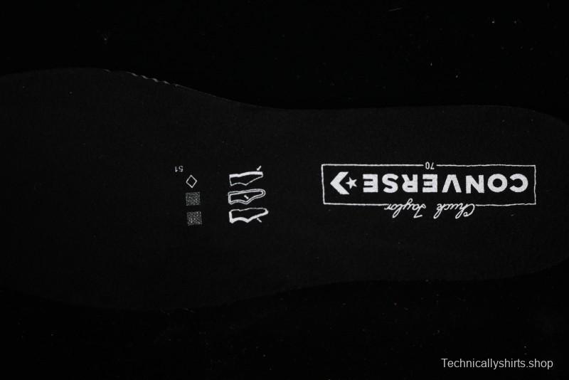 Converse Chuck 70s High Top Canvas Sneakers with Fur Lining in Black & White - A13863C