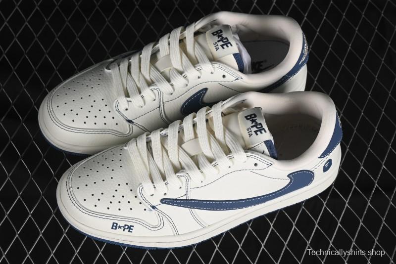 Nike Travis Scott x Fragment Design x Air Jordan 1 Low OG SP AJ1 Bape Collaboration - CH6336-008