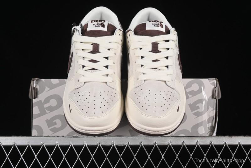 Nike SB Dunk Low The North Face Collaboration Anniversary Edition Premium Custom Low-Top Casual Skate Shoes - DQ1098-515