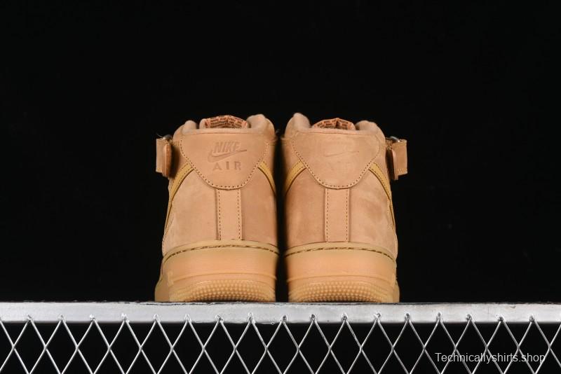 Nike Air Force 1 '07 Mid Suede Casual Sneakers in Wheat - DJ9158-200