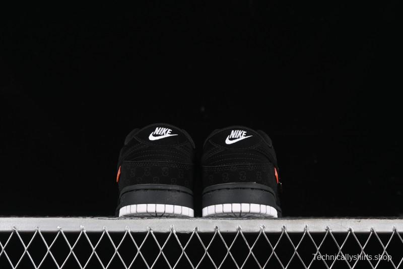Nike SB Dunk Low Gucci Collaboration Dark Floral Pattern Anniversary Custom Low-Top Casual Sneakers - FC1688-140