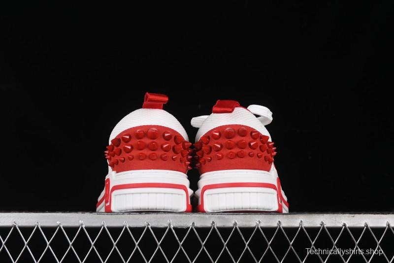 Christian Louboutin Astroloubi Comfortable Fashion Low-Top Sneakers White Red - X.D4