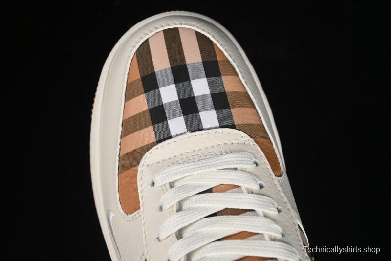 Nike Air Force 1 '07 Low Burberry Check Print Casual Sneakers - DF0180-006