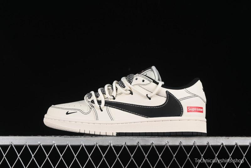 Nike Travis Scott x Fragment Design x Air Jordan 1 Low OG SP AJ1 Supreme Collaboration - SJ0086-134
