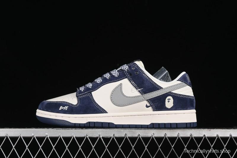 Nike SB Dunk Low Bape Collaboration Anniversary Edition Customized Low-Top Casual Sneakers - XY1688-008