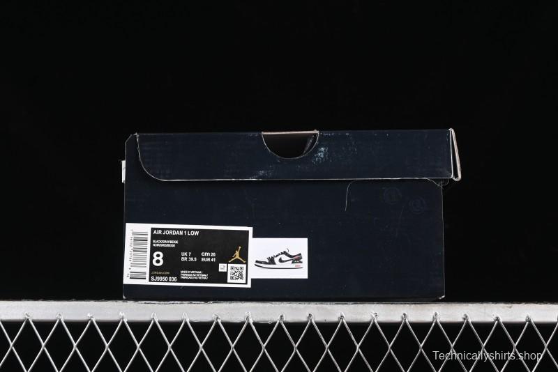 Nike Air Jordan 1 Low AJ1 Dior Collaboration - White Black Red Label Retro Basketball Shoes - SJ9950-036