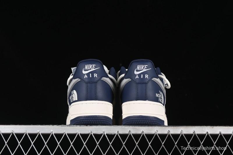 Nike Air Force 1 '07 Low The North Face Collaboration - Grey Blue Drawstring Low-Top Casual Sneakers - SJ1198-700