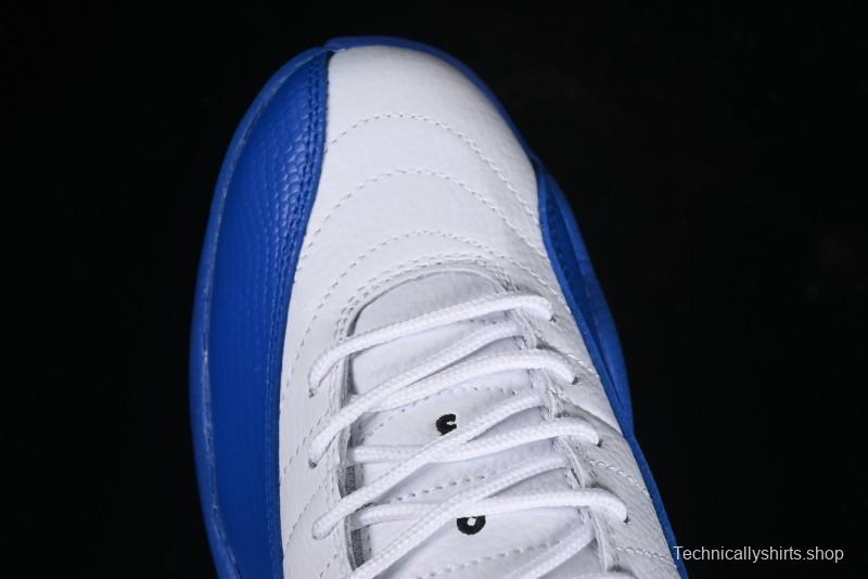Nike Air Jordan 12 Retro Basketball Shoes in White and Blue - CT8013-140