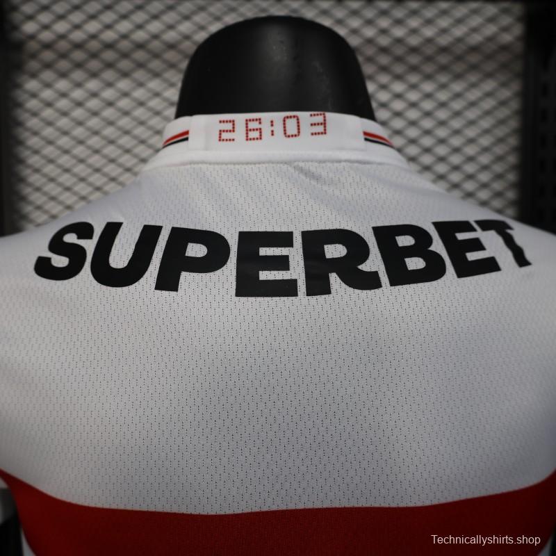 Player Version 25/26 Sao Paulo Home Jersey