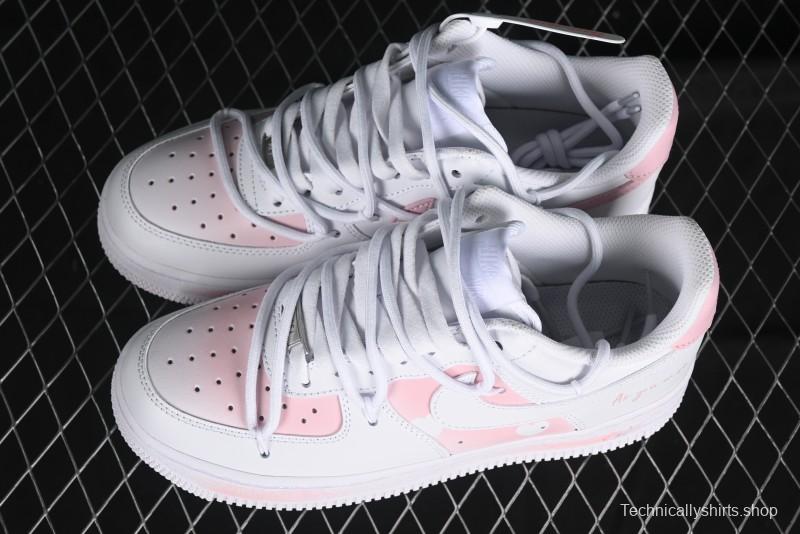 Nike Air Force 1 '07 Low Custom Spray Cherry Blossom Story Low-Top Casual Sneakers - ZH0316-052