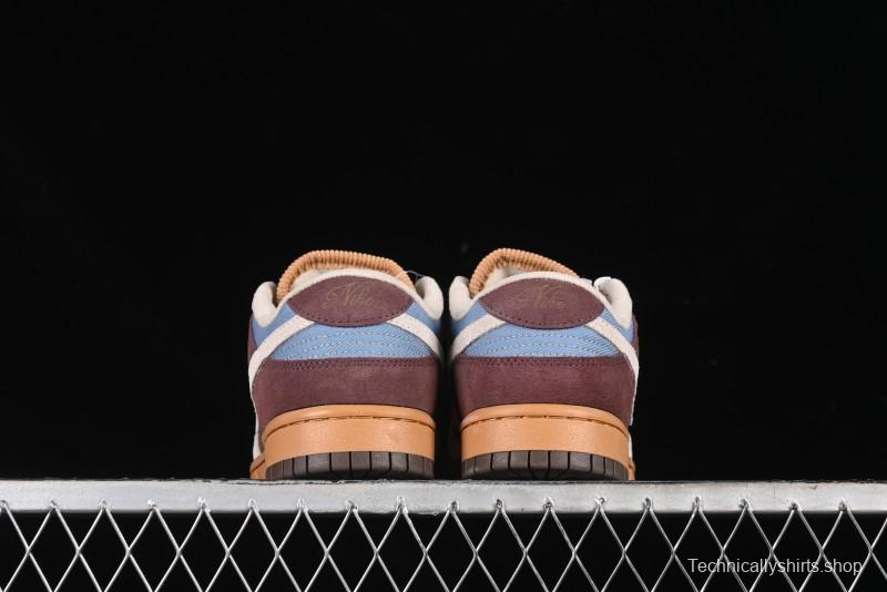 Nike Dunk Low Retro "Love & Peace" Casual Sneakers in Vintage Brown - HQ3459-212