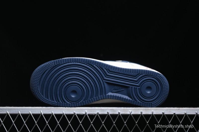 Nike Air Force 1 '07 Low Supreme Collaboration - Light Blue Suede Swoosh Casual Sneakers - XZ3328-669