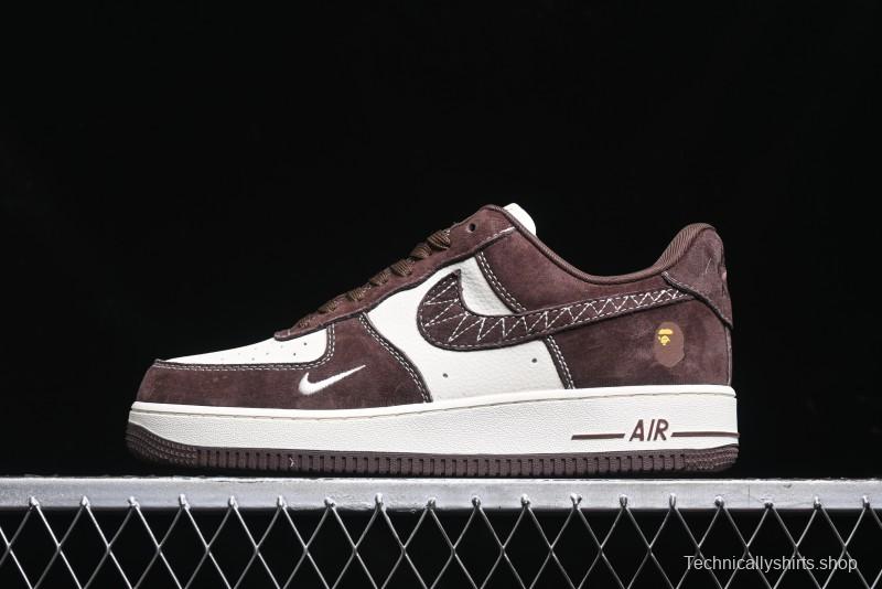 Nike Air Force 1 '07 Low BAPE Collaboration - Tan Brown Casual Sneakers - KK1988-027