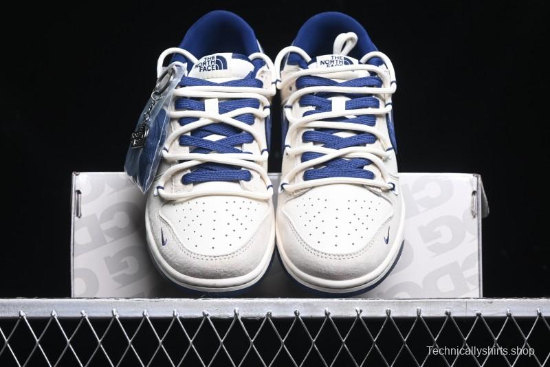 Nike SB Dunk Low The North Face Series - Strap Pig Eight Dark Blue Hook Anniversary High-End Custom Low-Top Casual Skate Shoes - DM6868-001