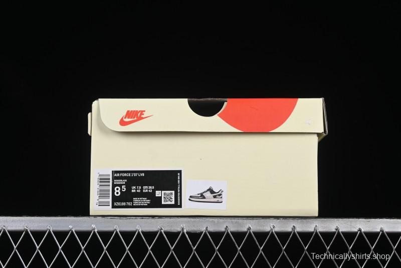 Nike Air Force 1 '07 Low Stussy Collaboration Beige Black Low-Top Casual Sneakers - XZ6188-762