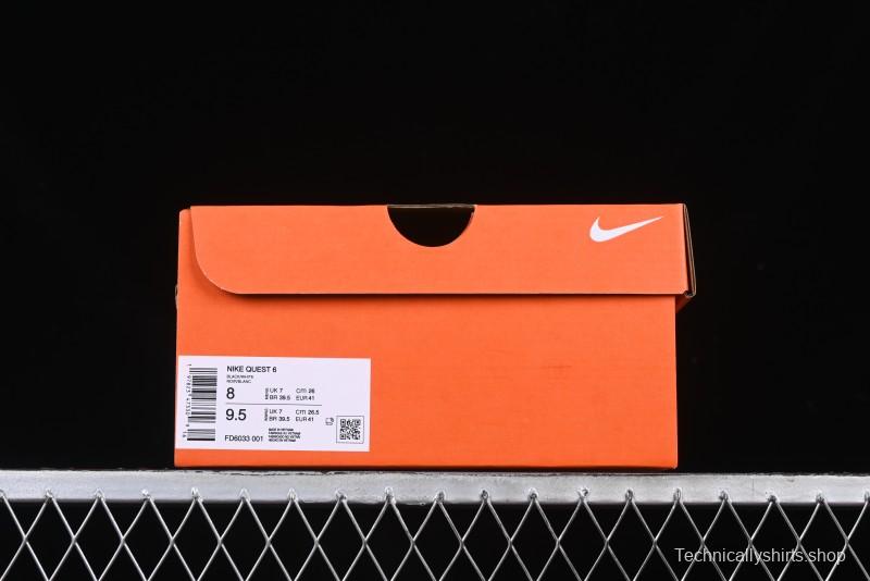 Nike Quest 6 Extreme Series Cushioned Lightweight Running Shoes - FD6033-001