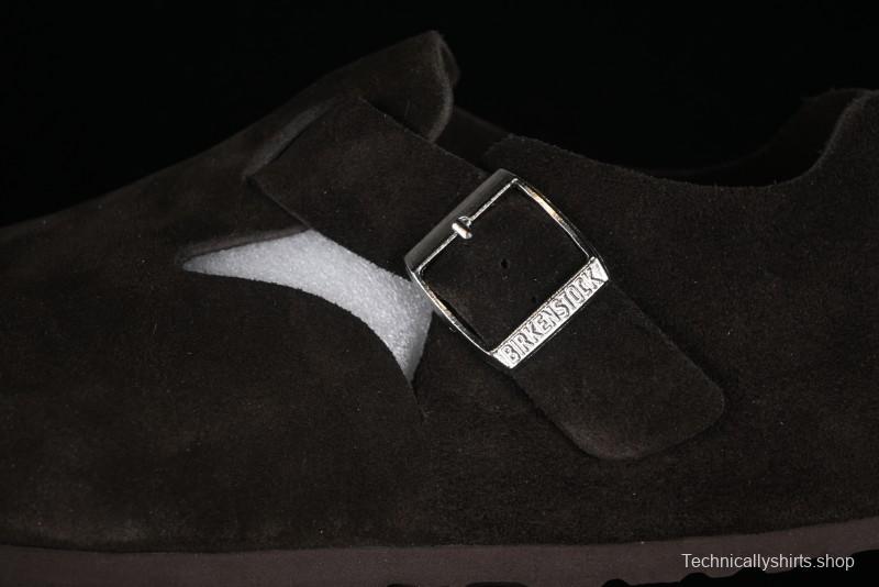 Birkenstock London BS Unisex Slip-On Casual Shoes with Soft Suede Leather and Lambswool Insole - BS