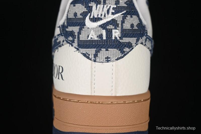 Nike Air Force 1 '07 Low Dior Collaboration Grey Knit Casual Sneakers - KK1988-052