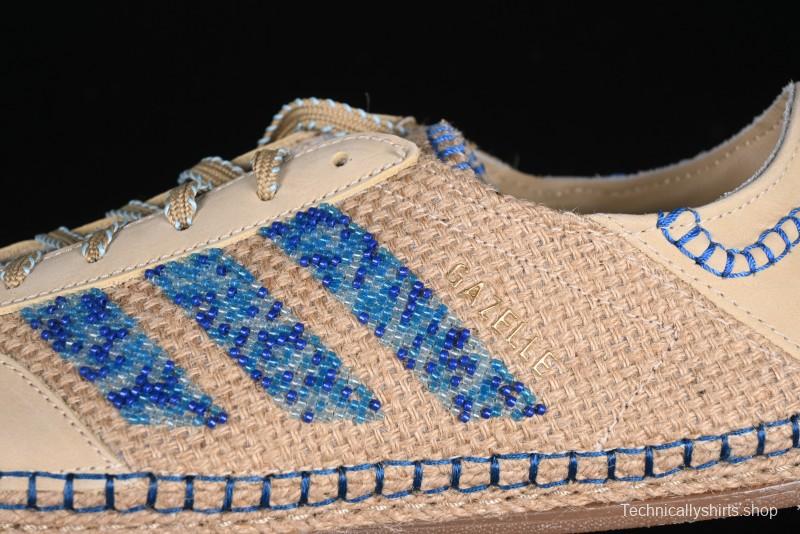 Adidas Clot x Originals Gazelle Indoor Retro Casual Slip-Resistant Wear-Resistant Low-Top Sneakers - IH3641