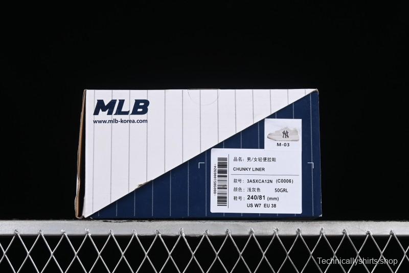 MLB Chunky Liner Basic New York Yankees Height Increasing Thick Sole Casual Sneakers - 3ASXCA12N50GRL