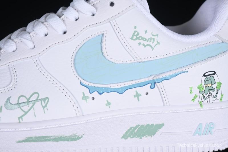 Nike Air Force 1'07 Low "Octopus Brother" SpongeBob Comic Series Squidward Middle East Casual Sneakers - FB8971-060