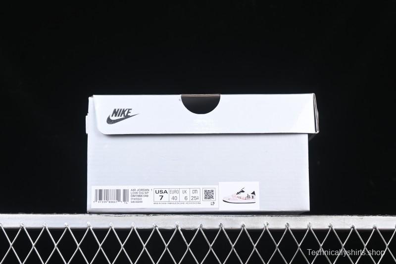Nike Travis Scott x Fragment Design x Air Jordan 1 Low OG SP AJ1 Low Top Casual Sneakers - DM7866-049