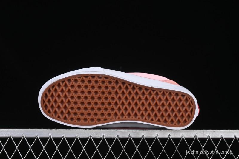 Vans Knu Skool Low Top Comfortable Slip Resistant Wear Resistant Casual Sneakers in Pink Checker - VN0009QCREV