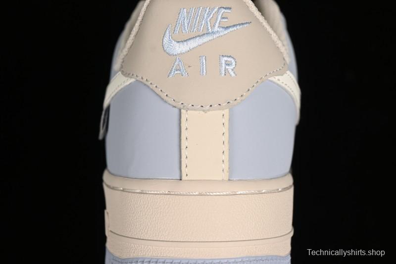 Nike Air Force 1 '07 Low Casual Sneakers in Ancient Blue with Full-Length Honeycomb Air Cushion - DB3301-199