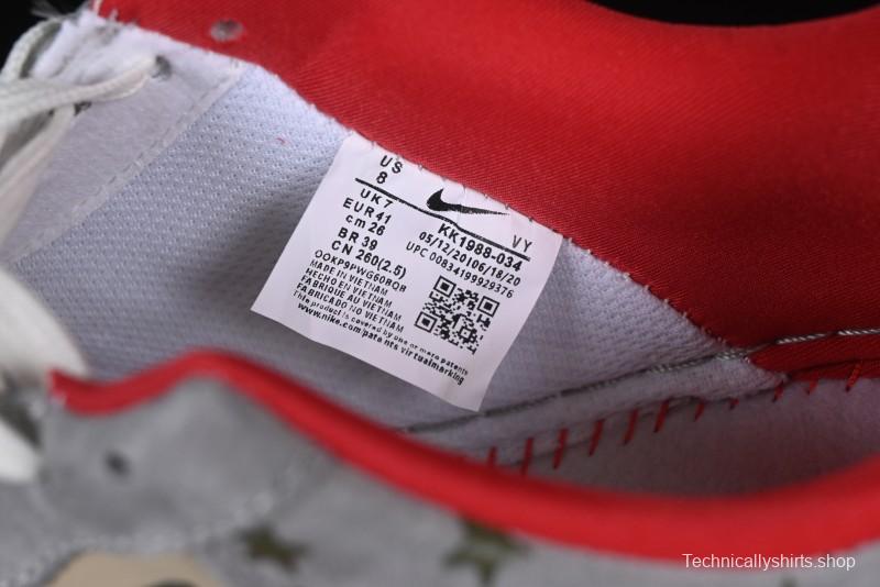 Nike Air Force 1 '07 Low Stussy Collaboration Olive Green Star Low-Top Casual Sneakers - KK1988-034