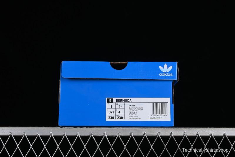 Adidas Originals Bermuda Suede Slip-Resistant Wear-Resistant Lightweight Low-Top Sneakers - GY7386