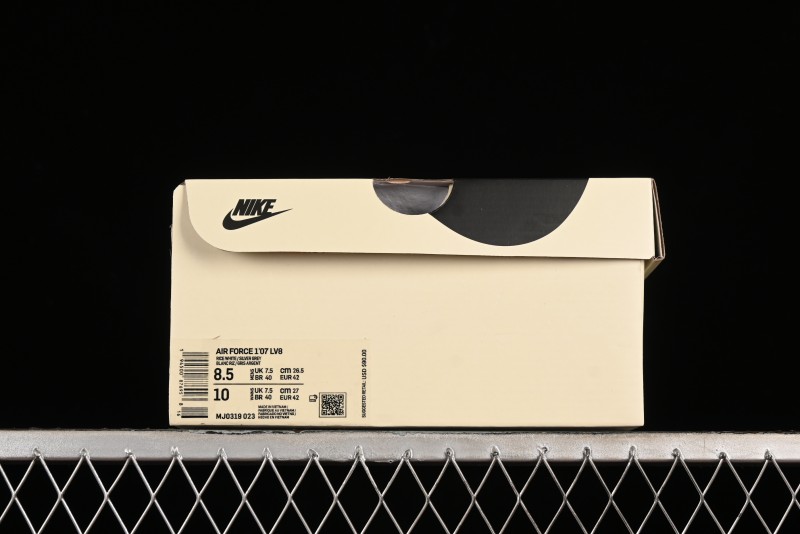Nike Air Force 1 '07 Low Classic Grey Silver Swoosh Starry Sneakers - MJ0319-023