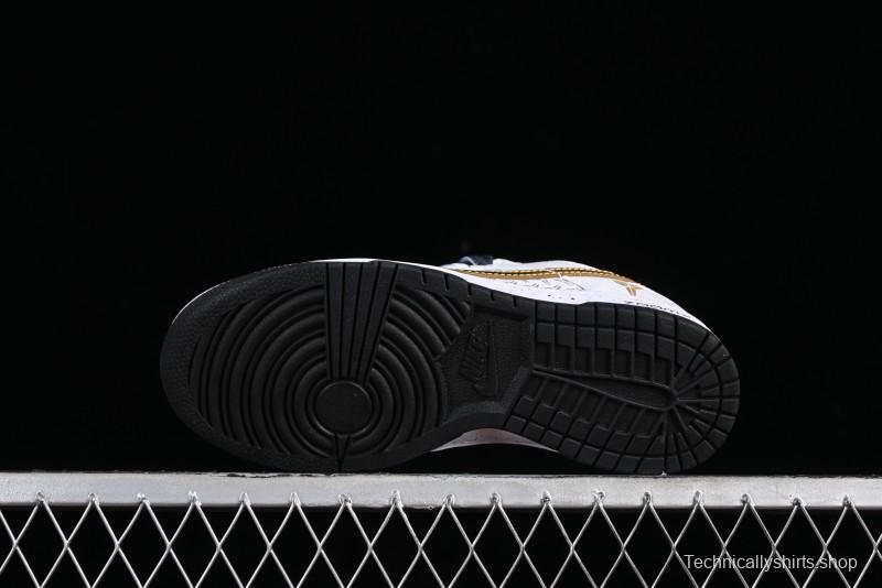 Nike SB Dunk Low Kobe Series - White Gold Anniversary High-End Custom Low-Top Casual Sneakers - FC1688-193