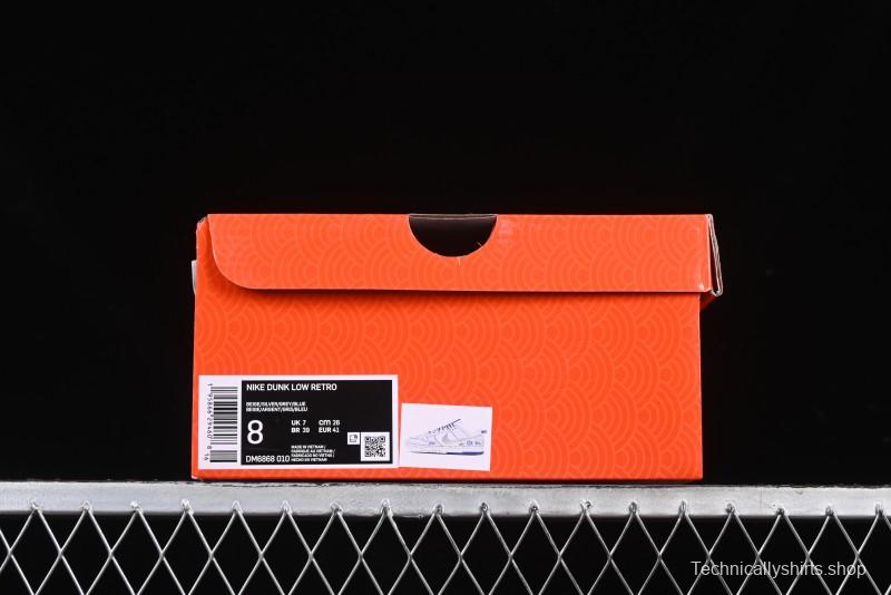 Nike SB Dunk Low Stussy Year of the Snake Collaboration Light Blue Silver Swoosh Anniversary Custom Low-Top Casual Sneakers - DM6868-010