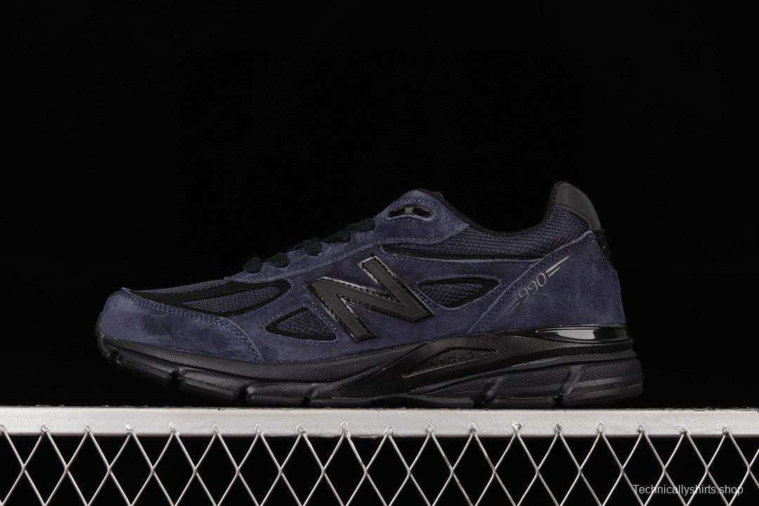 New Balance JJJJound x 990V4 Retro Running Sneakers with Suede and Mesh Upper - M990JJ4