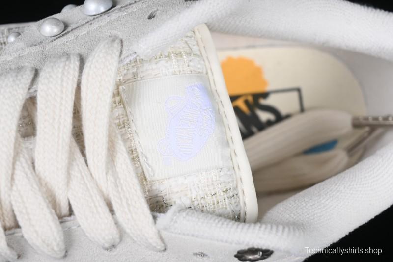 Vans Knu Skool Pearl White Chunky Sneakers with D-Ring Lacing System - VN000D22QC5