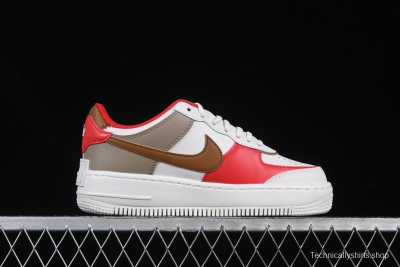 Nike Air Force 1 Shadow Lightweight Elevated Low-Top Casual Sneakers - HQ3400-030
