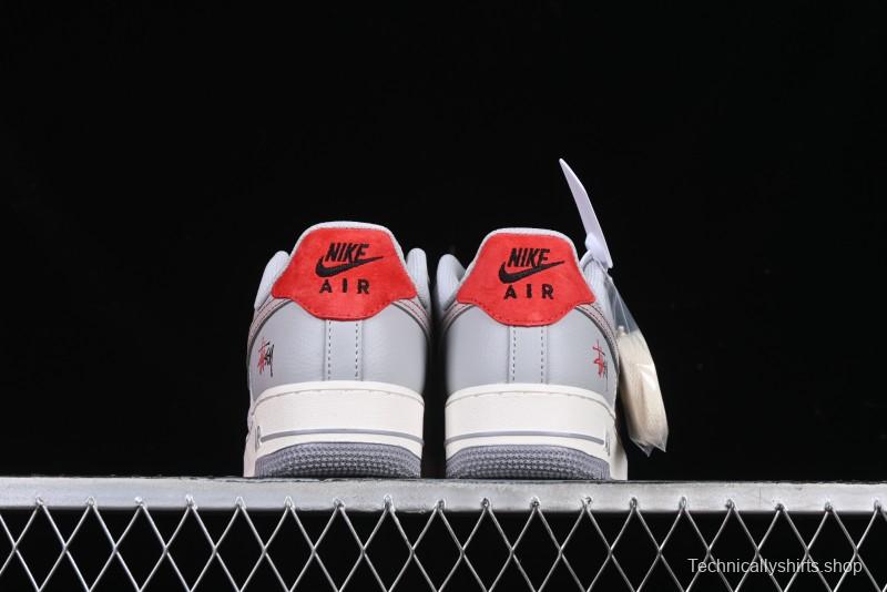 Nike Air Force 1 '07 Low Stussy Lunar New Year Snake Limited Edition Grey Snake Low-Top Casual Sneakers - DM6688-027