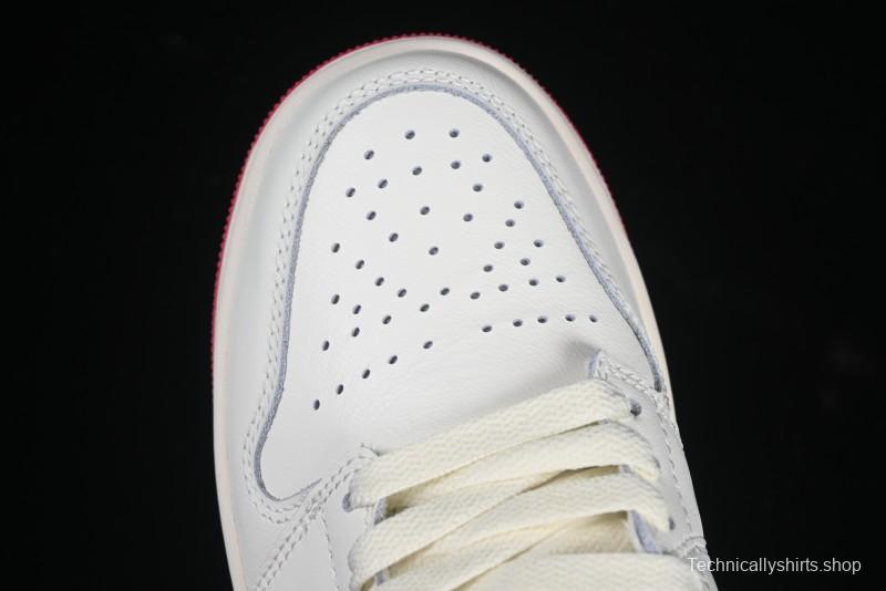 Nike Air Jordan 1 Low AJ1 Mismatched Swoosh Casual Sneakers - HV4511-133