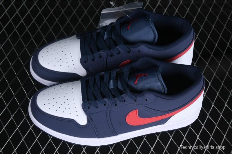Nike Air Jordan 1 Low AJ1 Patriot Blue Red Low-Top Casual Lifestyle Sneakers - CZ8454-400