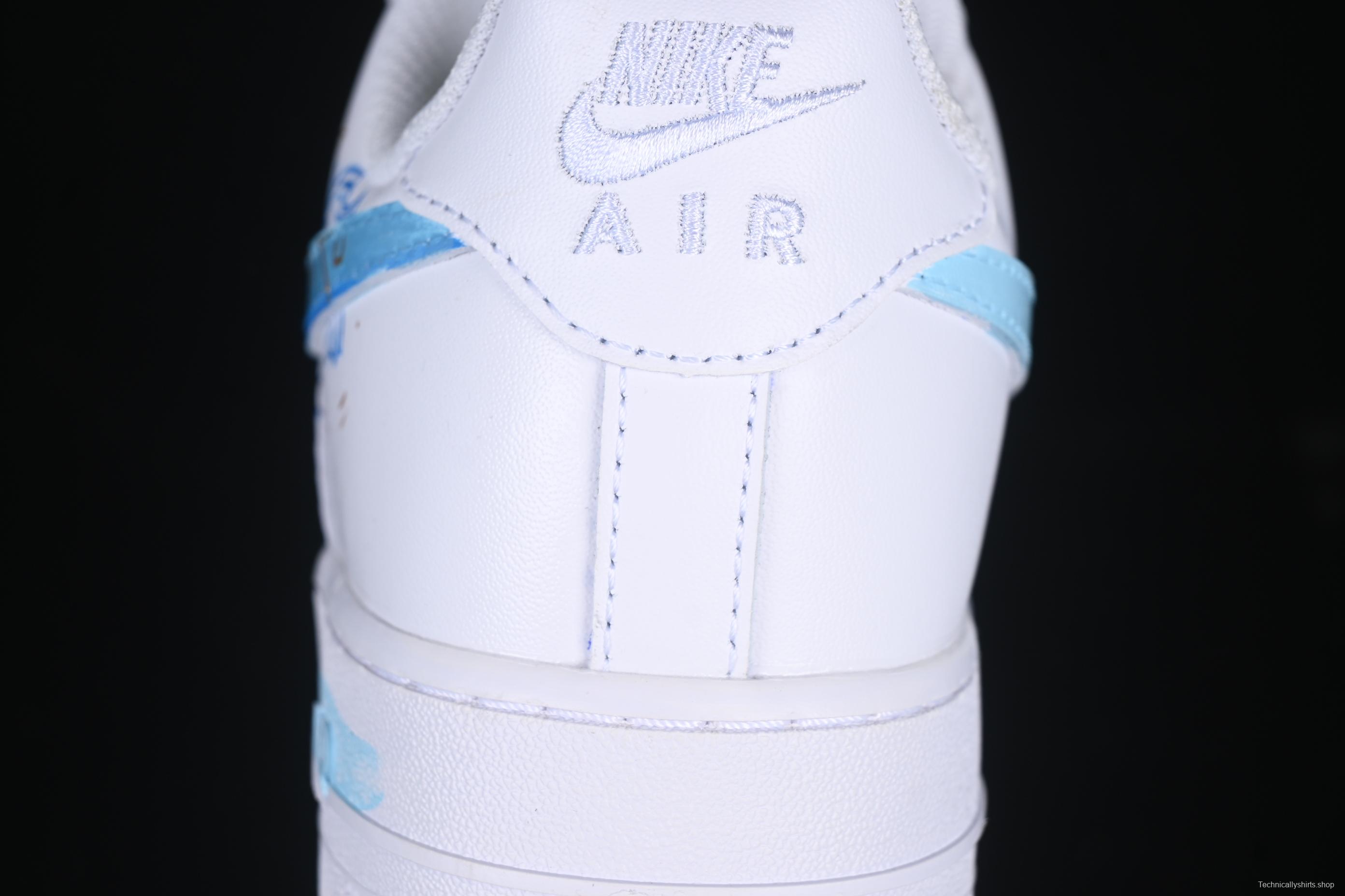 Nike Air Force 1'07 Low Custom Leather Casual Sneakers with Full-Length Air Cushion - LT0602-002